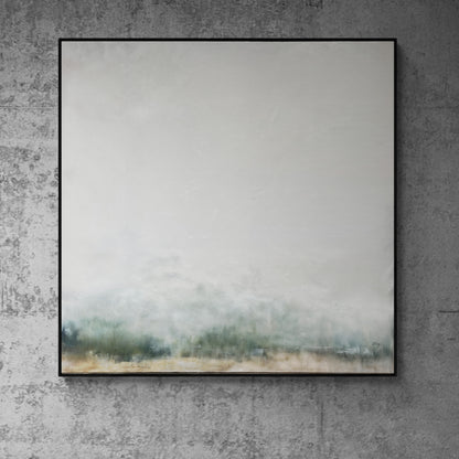 Misty Genesis Mountain Landscape Canvas Wall Art