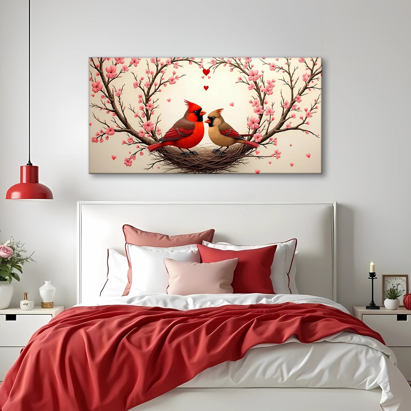3D Cardinals Canvas Wall Art II