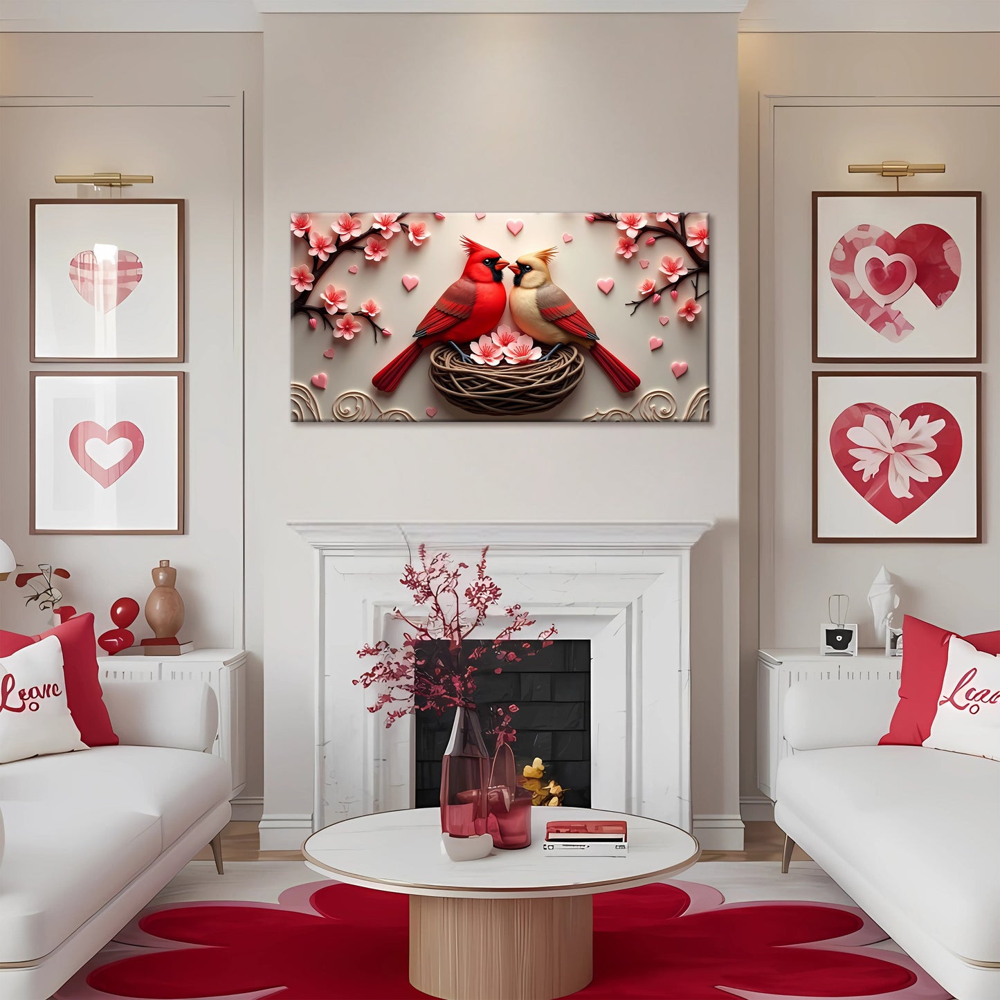 3D Cardinals Canvas Wall Art VI