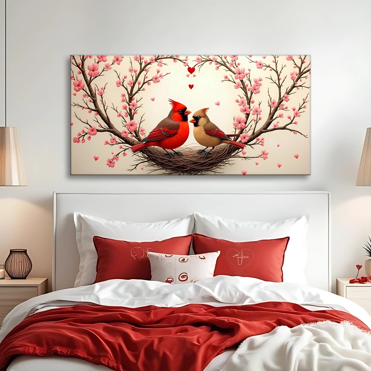 3D Cardinals Canvas Wall Art II