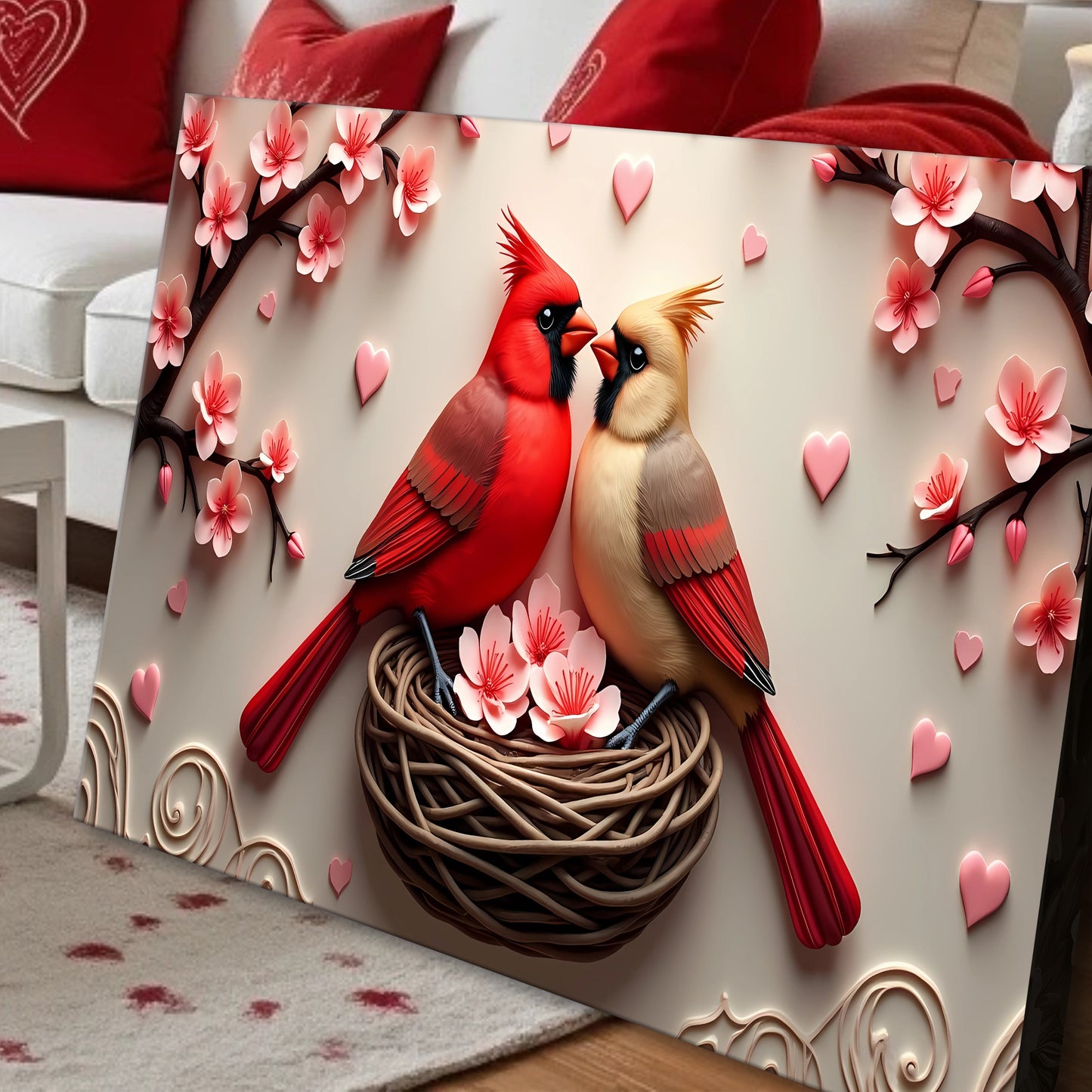 3D Cardinals Canvas Wall Art VI