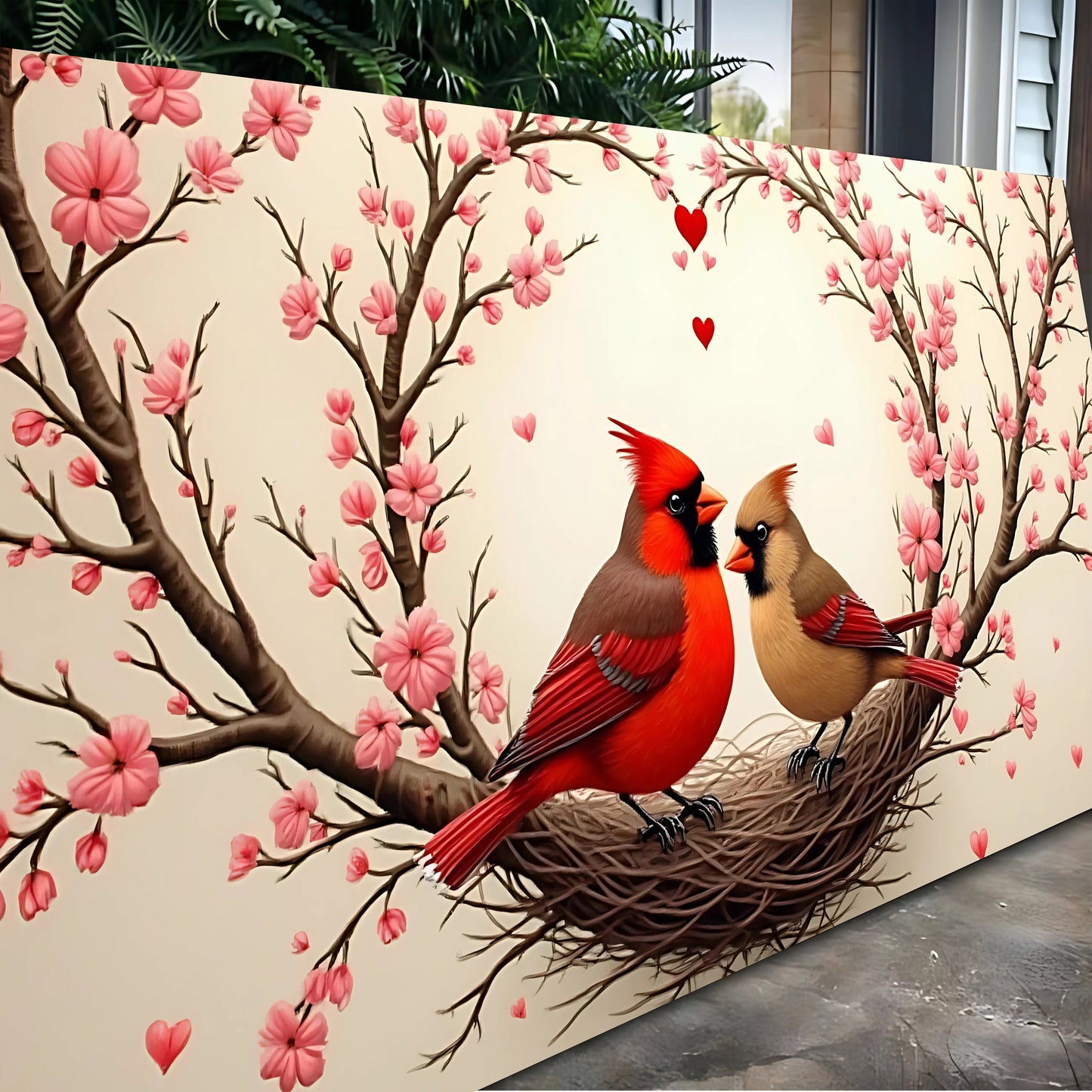3D Cardinals Canvas Wall Art II