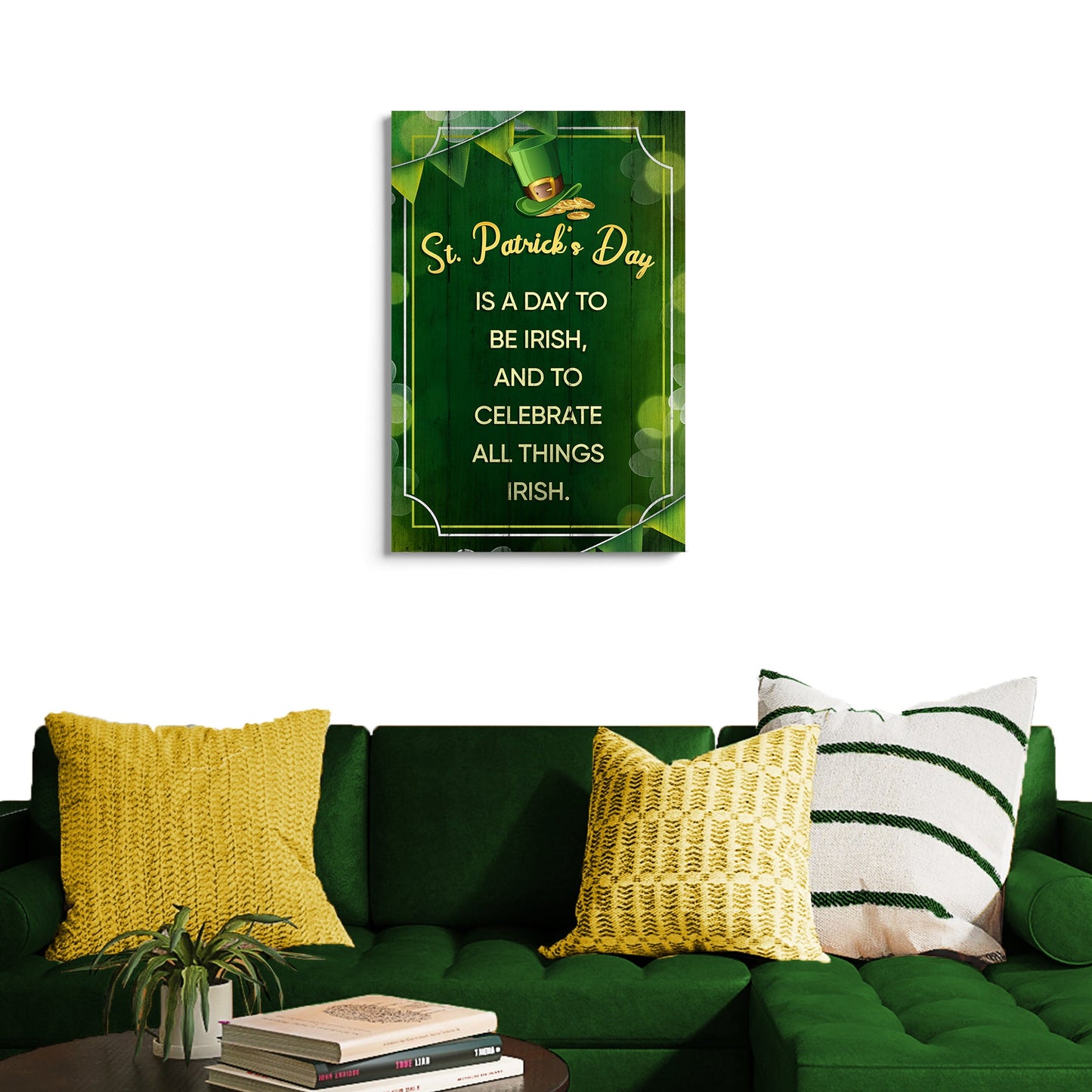 St Patrick's Day Irish canvas wall art sign bold festive decor