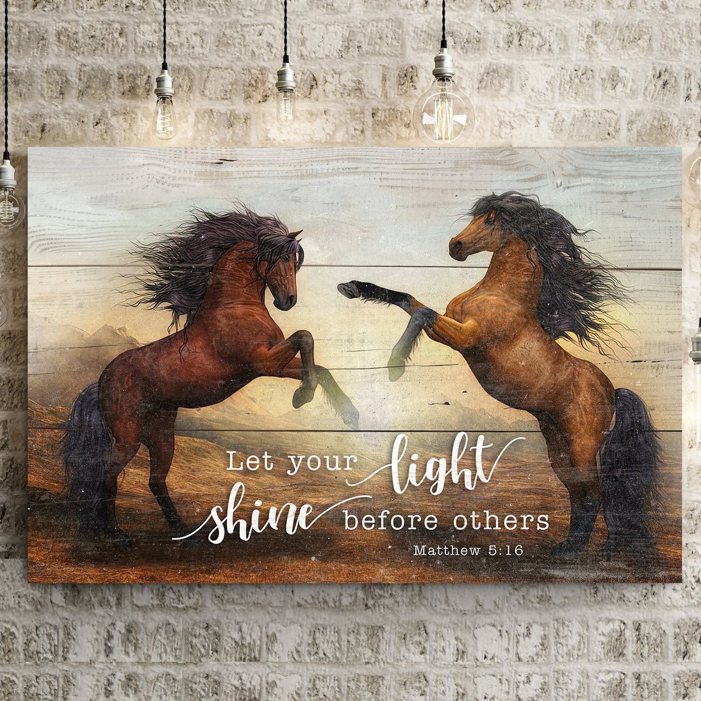 Matthew 5:16 Let Your Light Shine Faith Canvas