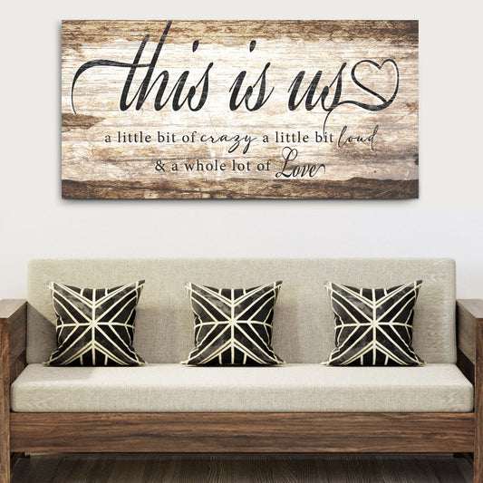 This Is Us canvas wall art sign - family togetherness home decor
