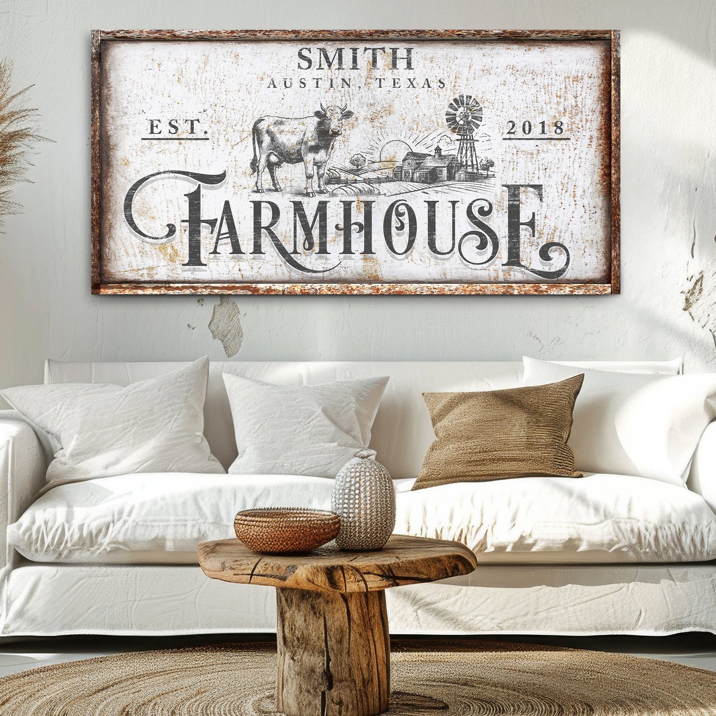 Rustic Vintage Farmhouse Canvas Wall Art II