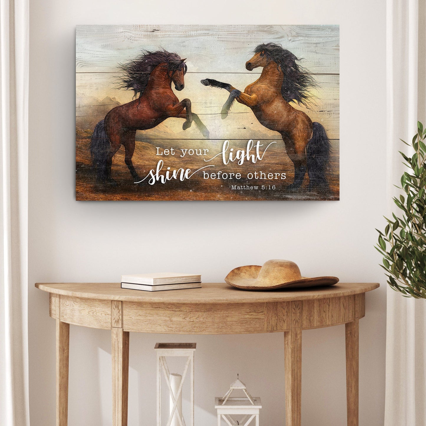 Matthew 5:16 Let Your Light Shine Faith Canvas