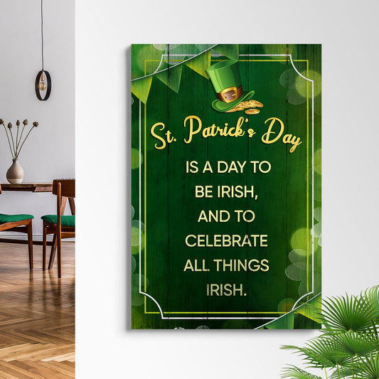St. Patrick's Day Irish Canvas Wall Art Sign