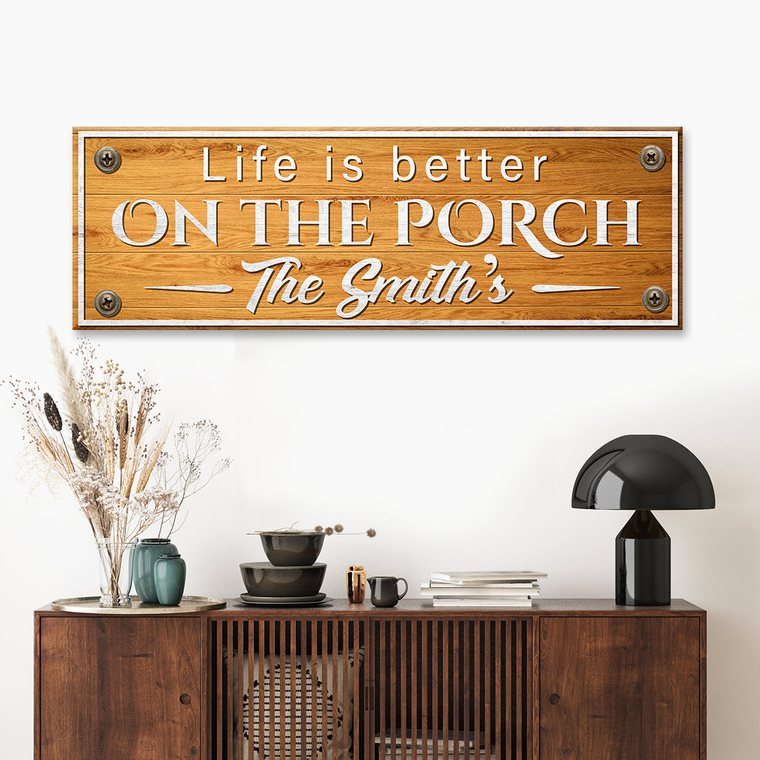 Personalized Family Name Porch Canvas Sign