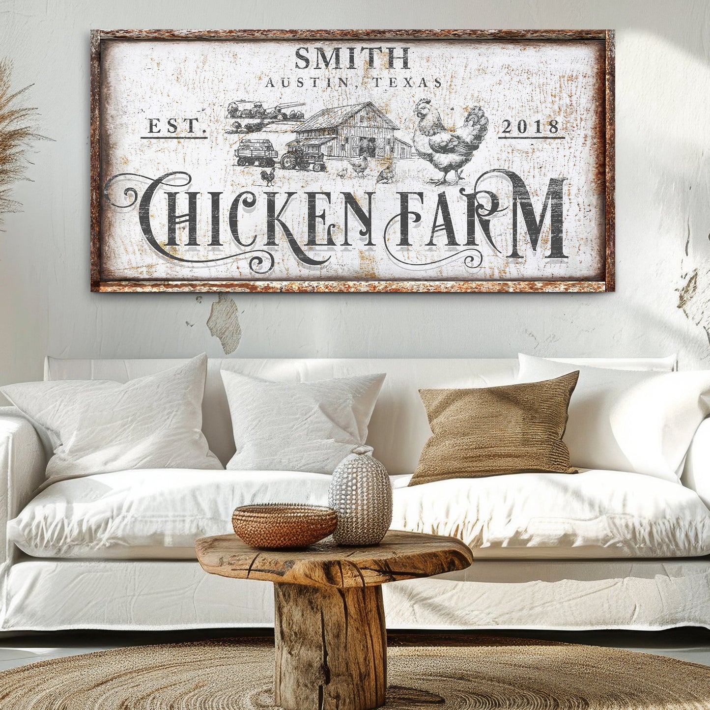 Rustic Vintage Farmhouse Canvas Wall Art IV