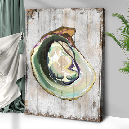 Oyster Shell Coastal Canvas Wall Art