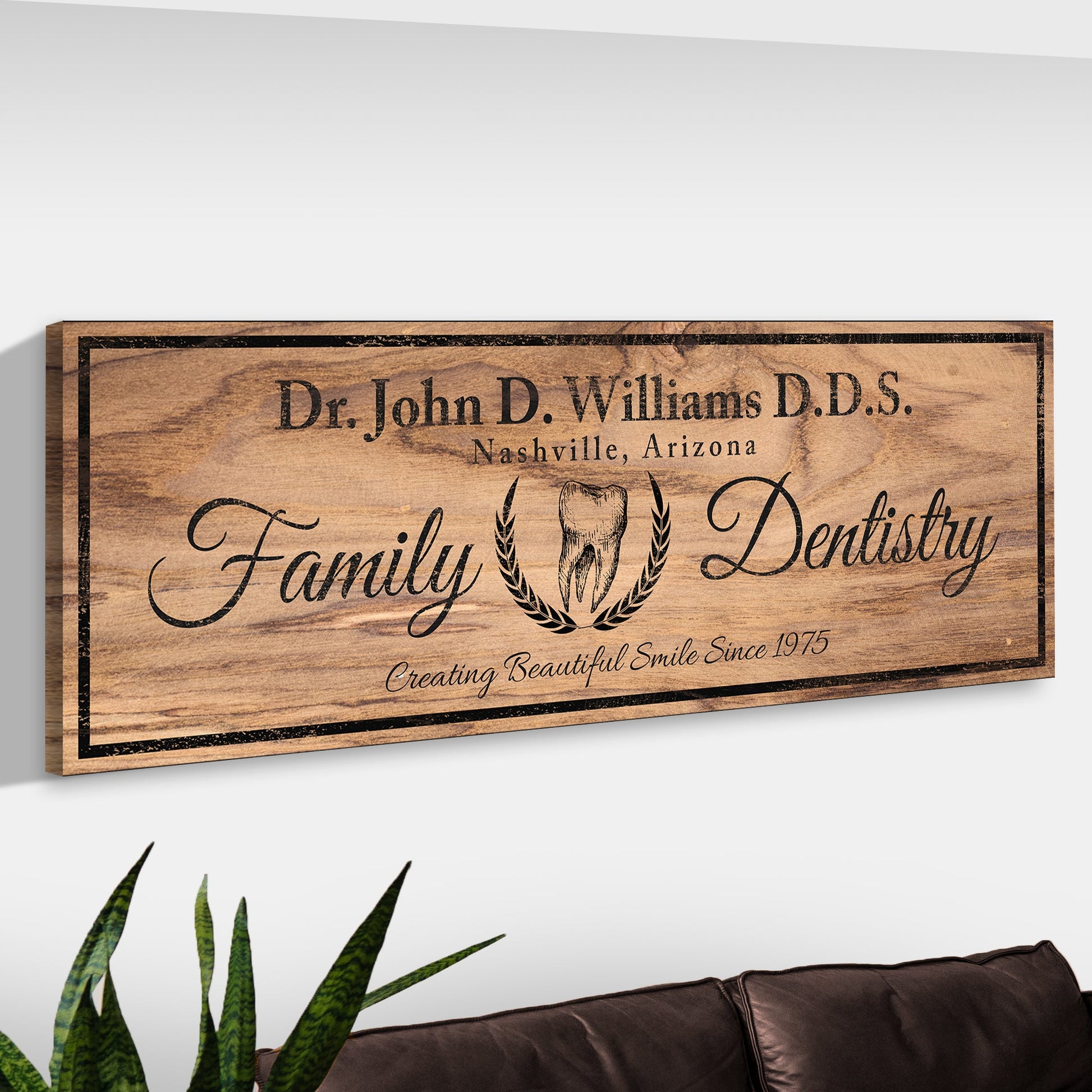Dentist office canvas wall art professional dental practice decor sign