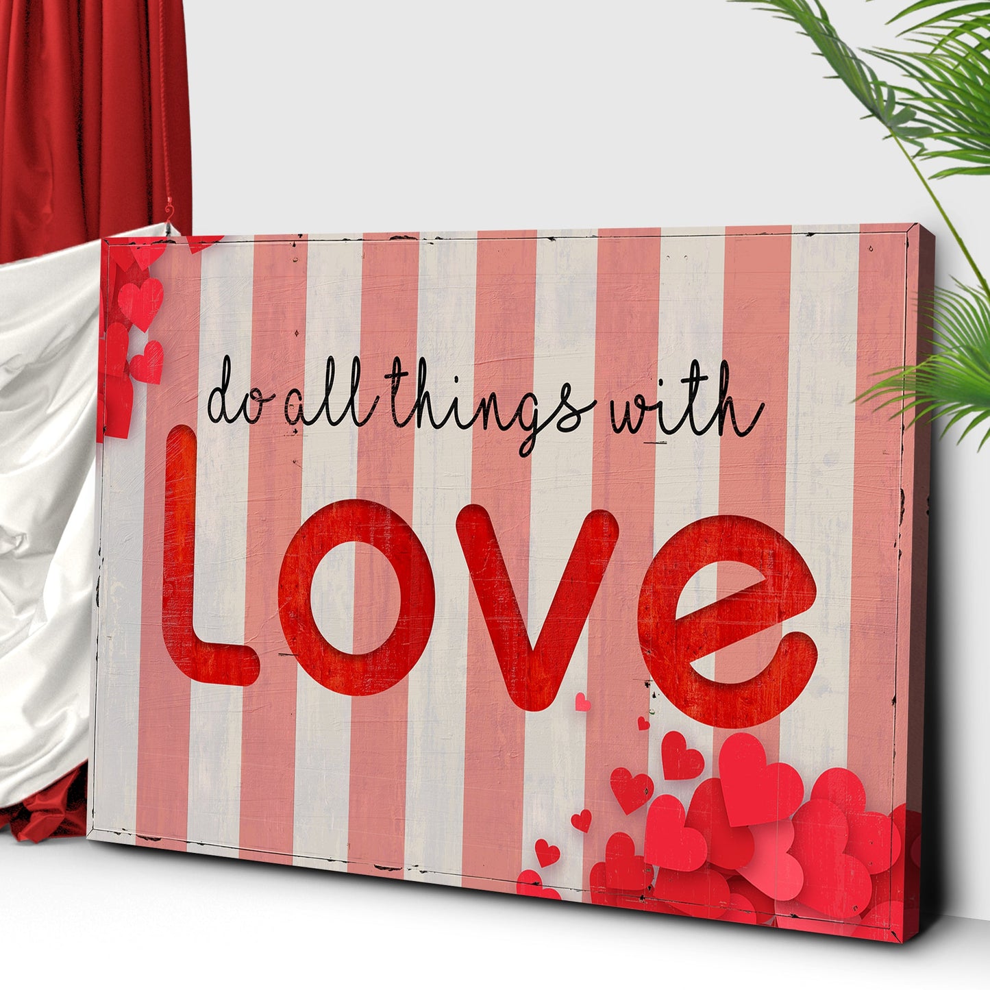Valentines Day Heart Canvas Wall Art