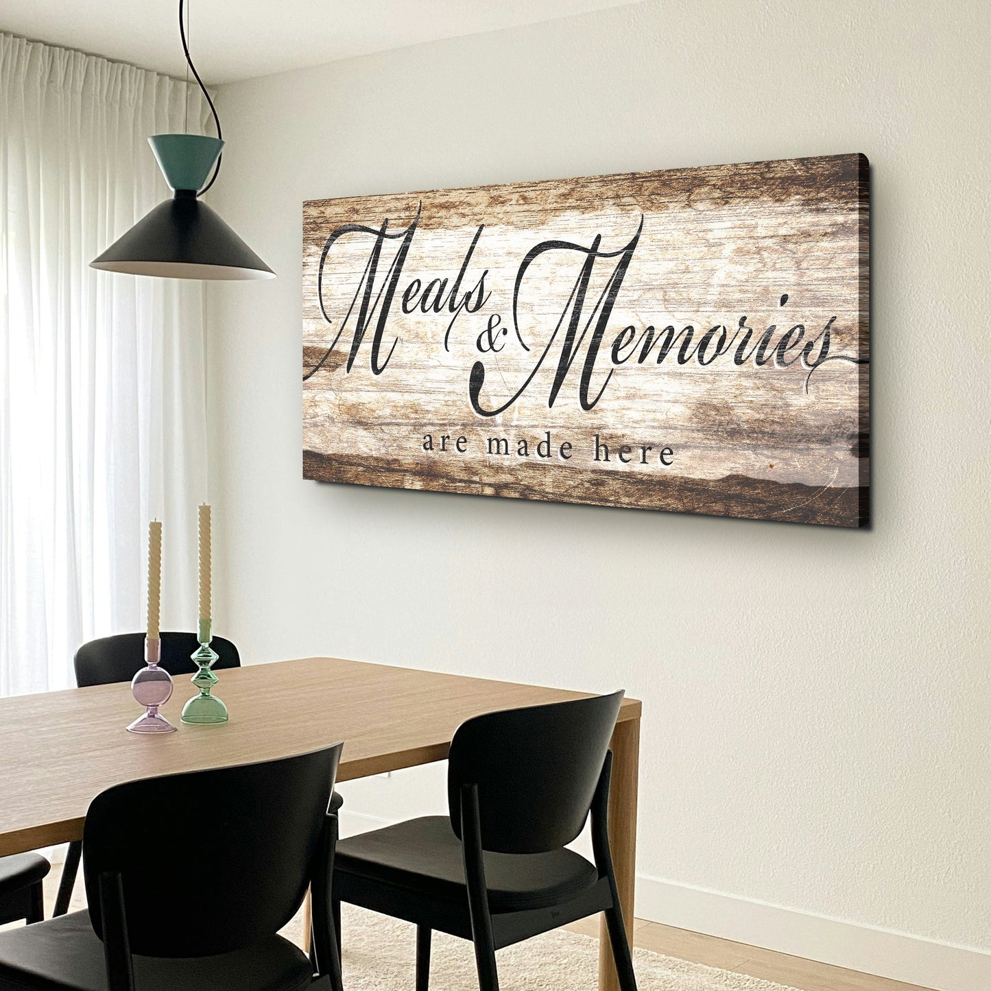 Meals and Memories Are Made Here Kitchen Canvas Wall Art