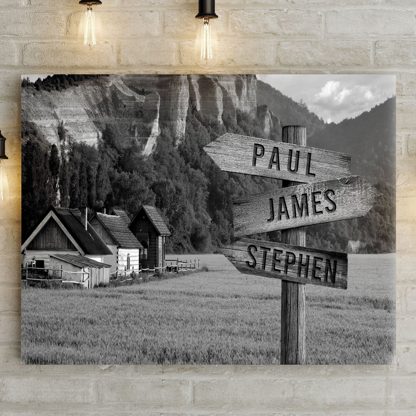 Personalized Farmhouse Family Name Canvas Sign
