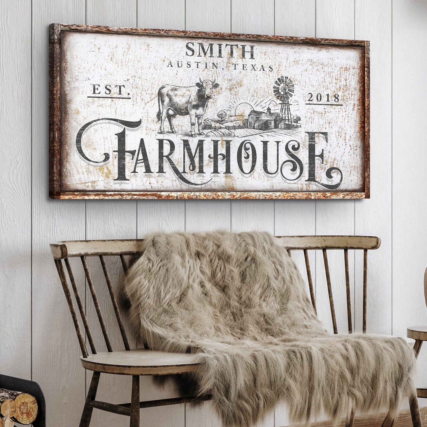 Rustic Vintage Farmhouse Canvas Wall Art II