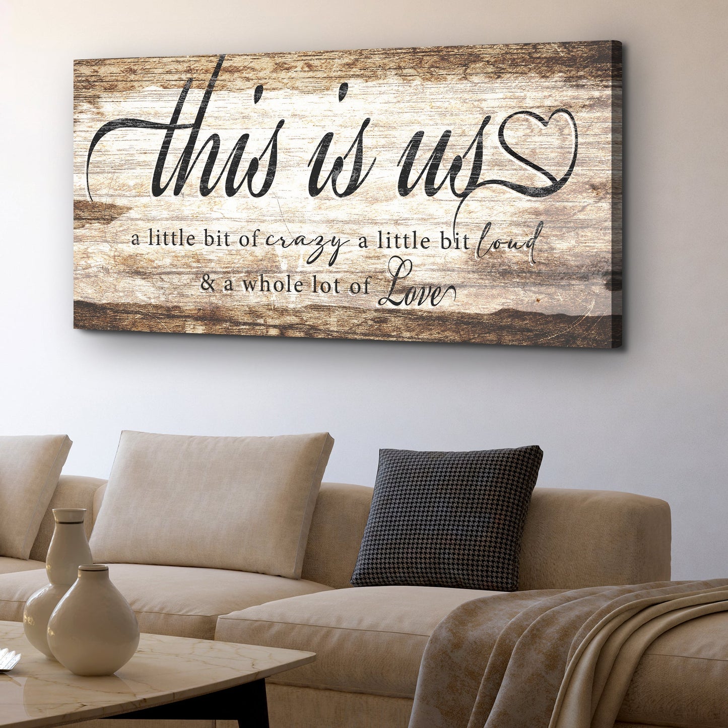 This Is Us Canvas Wall Art Sign