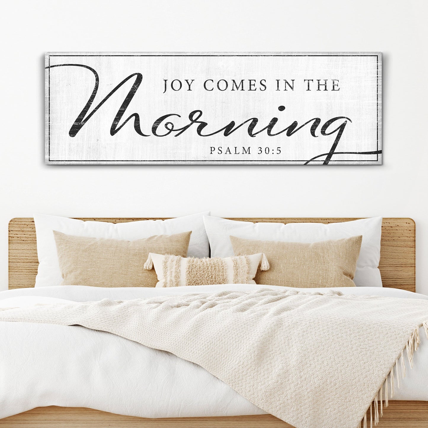 Joy Comes in the Morning Christian canvas art - gallery wrapped made in USA