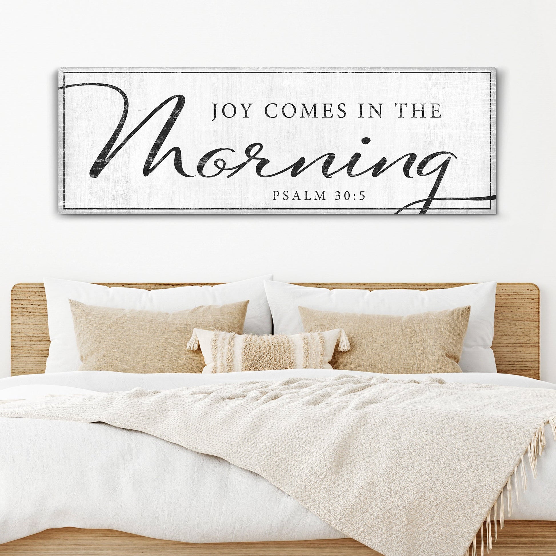 Joy Comes in the Morning Christian canvas art - gallery wrapped made in USA