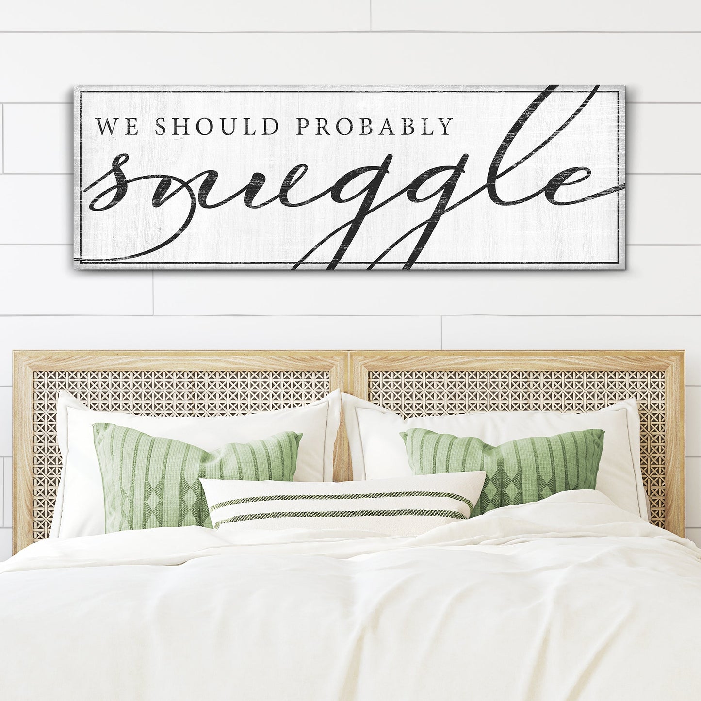 We Should Probably Snuggle Canvas Sign III