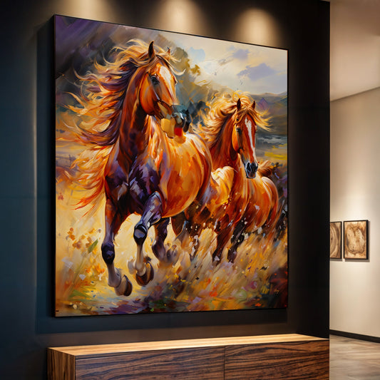 Majestic Gallop Horse Canvas Wall Art