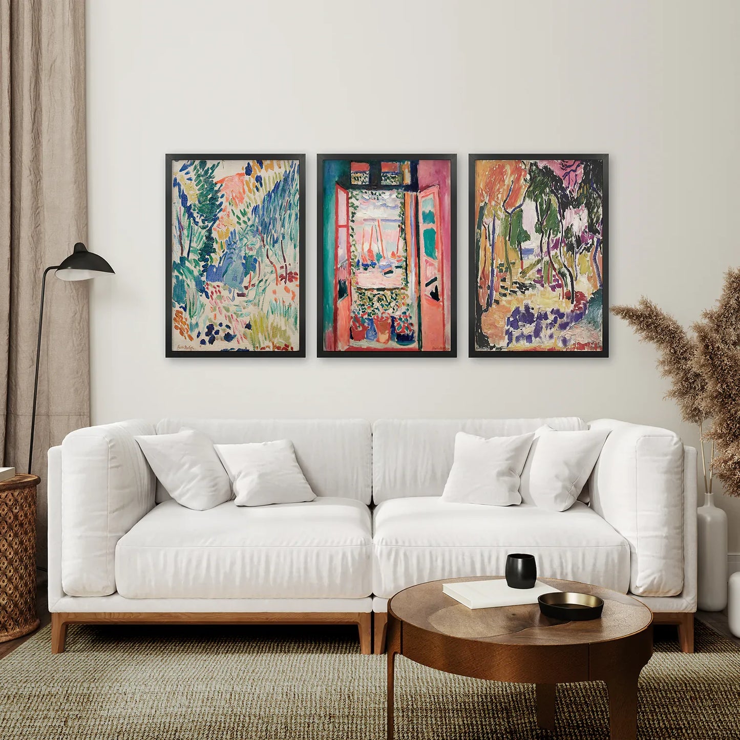 Abstract Painting Wall Art Set of 3 Modern Prints
