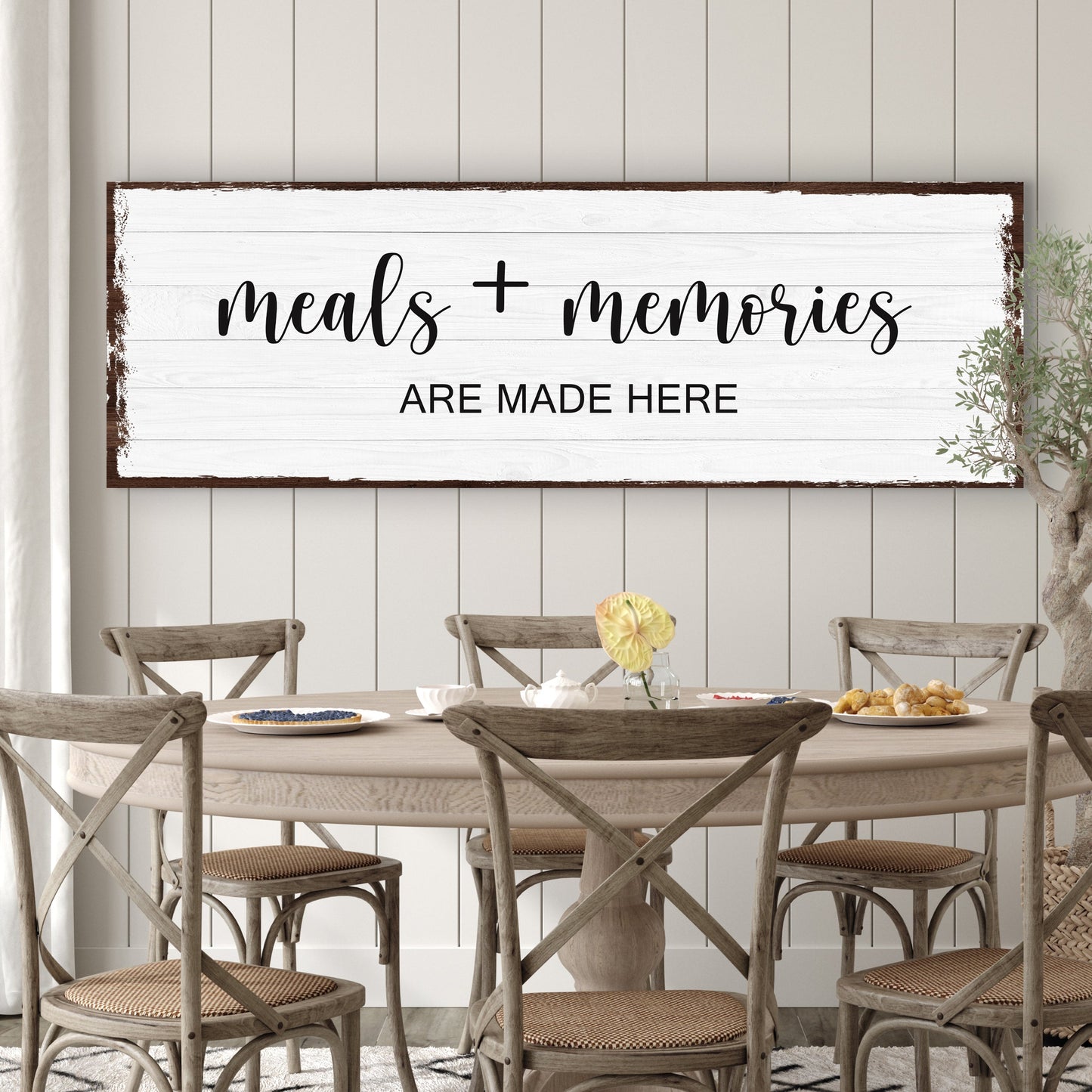 Meals and Memories Are Made Here Kitchen Canvas Wall Art
