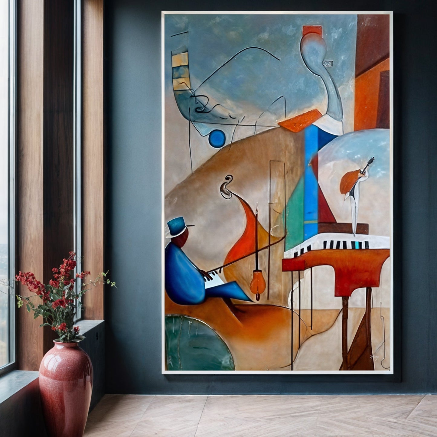 Melodic Abstraction Music Abstract Canvas Wall Art