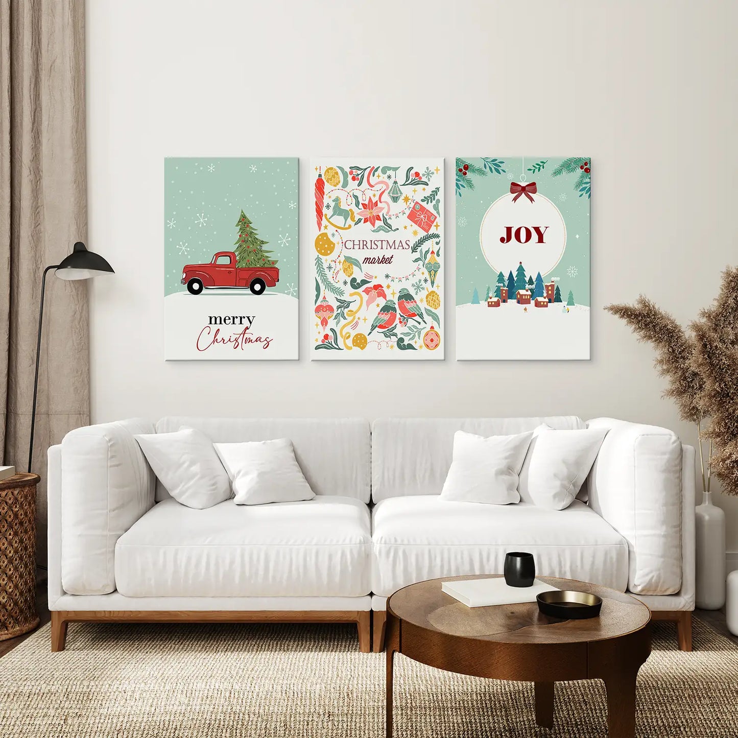 Holiday Nursery Christmas Wall Art Set of 3 Prints