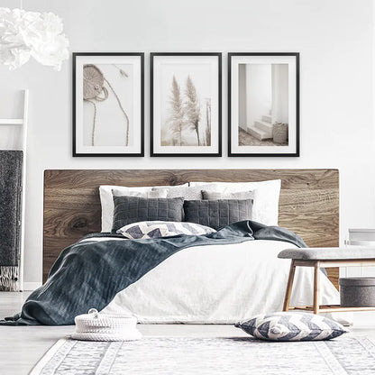 Boho Pampas Grass Wall Art Set of 3 Prints