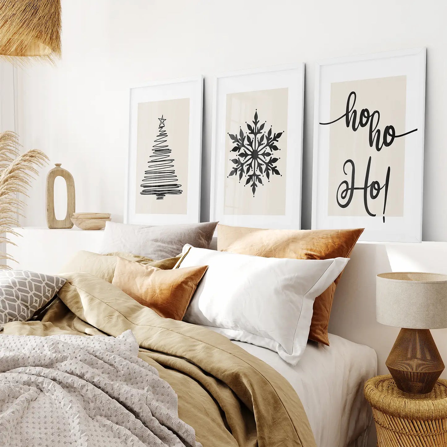 Nordic Christmas Landscape Wall Art Set of 3