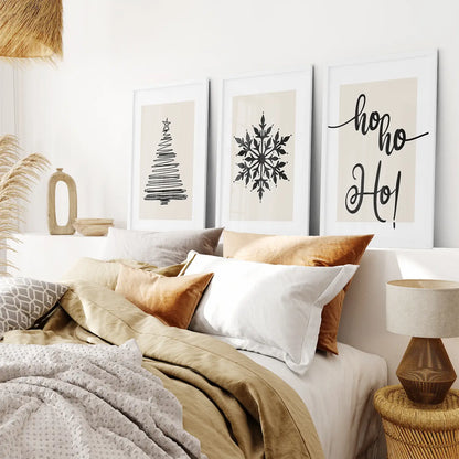 Nordic Christmas Landscape Wall Art Set of 3