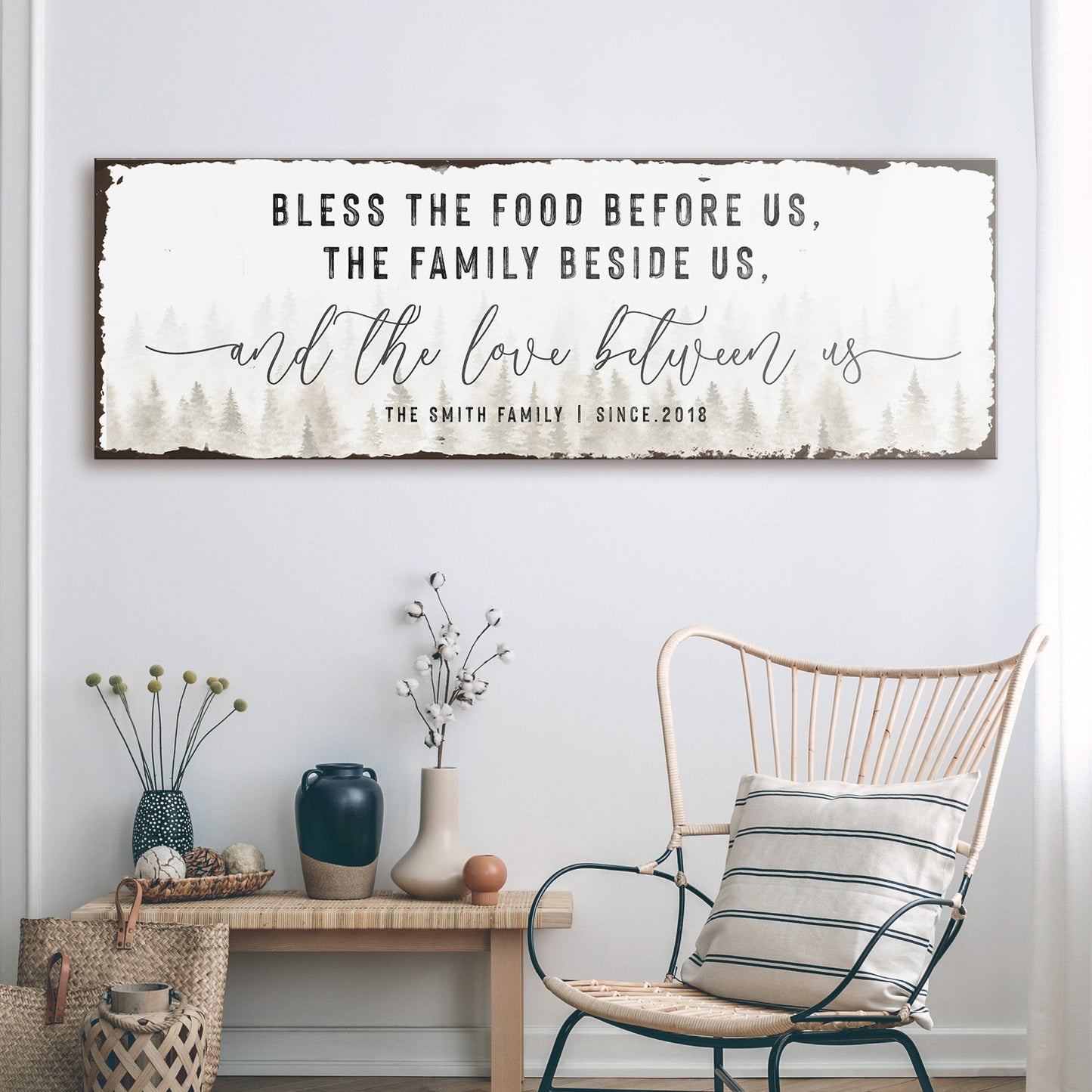 Personalized Family Name Canvas Sign Wall Art