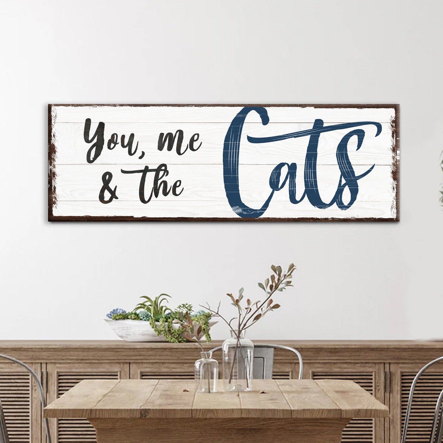 You Me and the Cats Canvas Wall Art