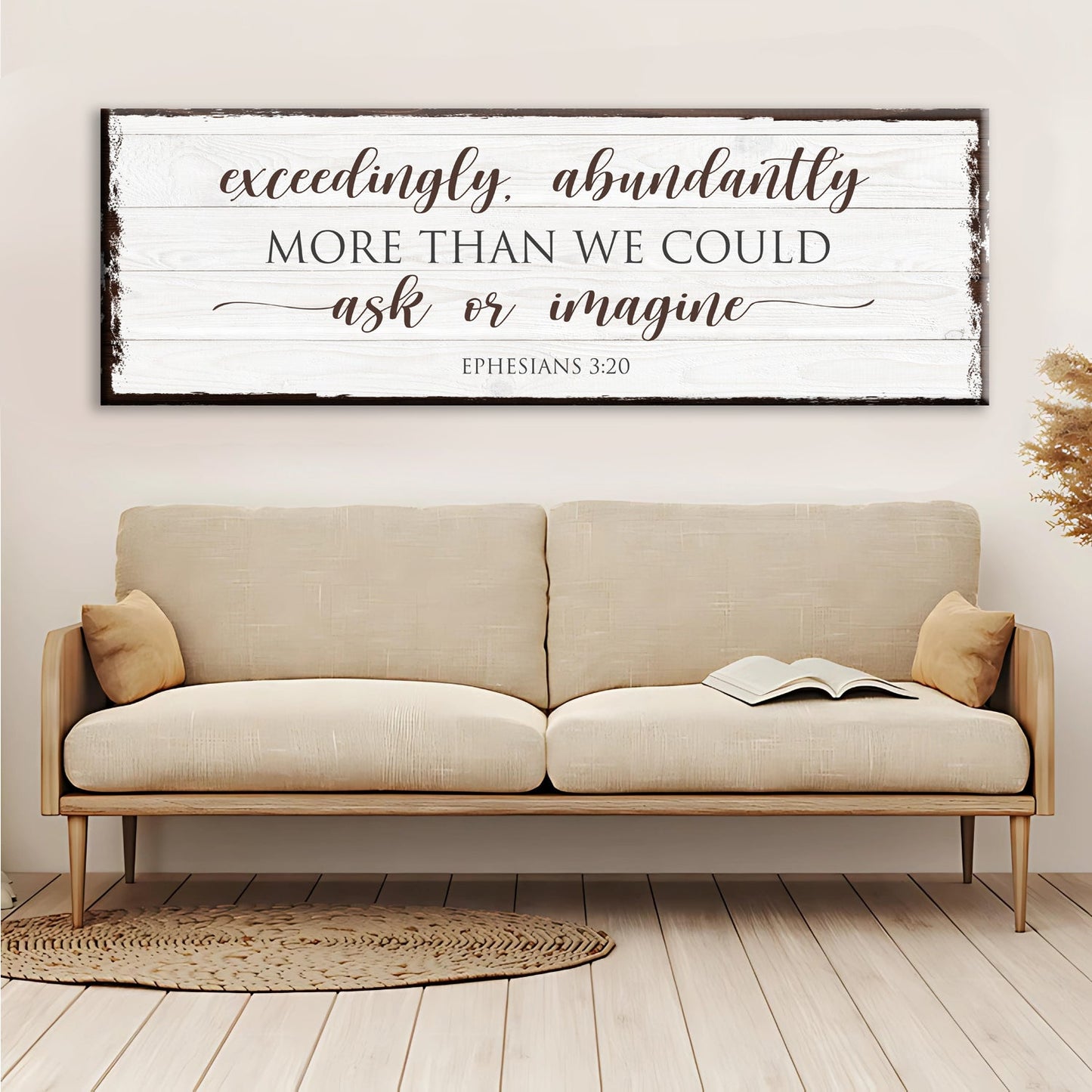 Exceedingly Abundantly More Faith Canvas Wall Art