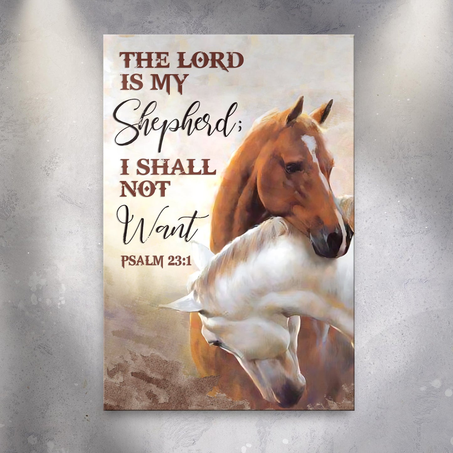 Lord Is My Shepherd Psalm 23 Faith Canvas Wall Art IV