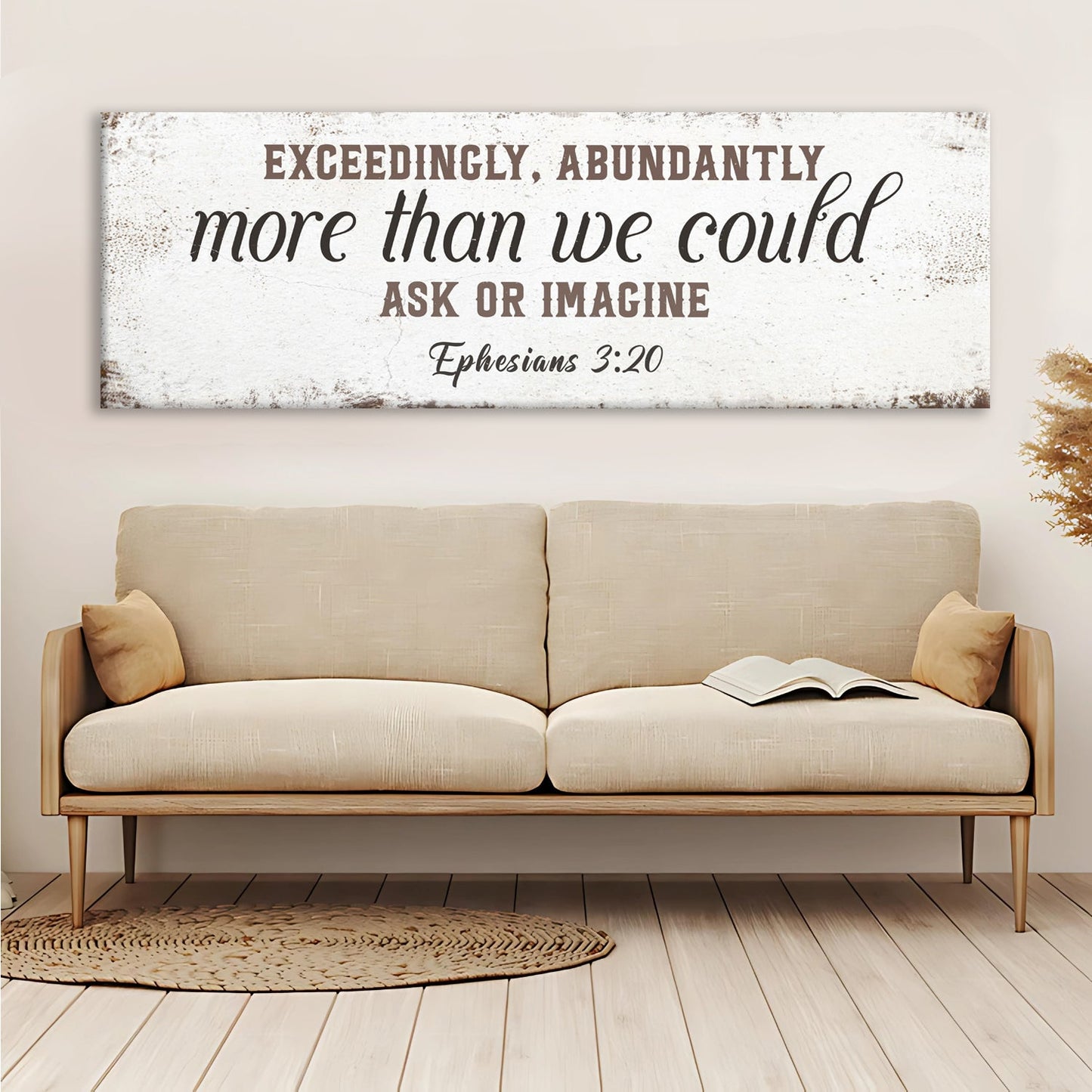 Exceedingly Abundantly More Faith Canvas Sign II