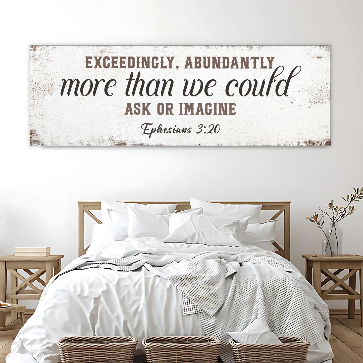 Exceedingly Abundantly More Faith Canvas Sign II