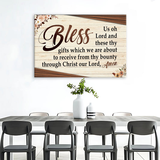 Bless Us Oh Lord Faith Canvas Wall Art
