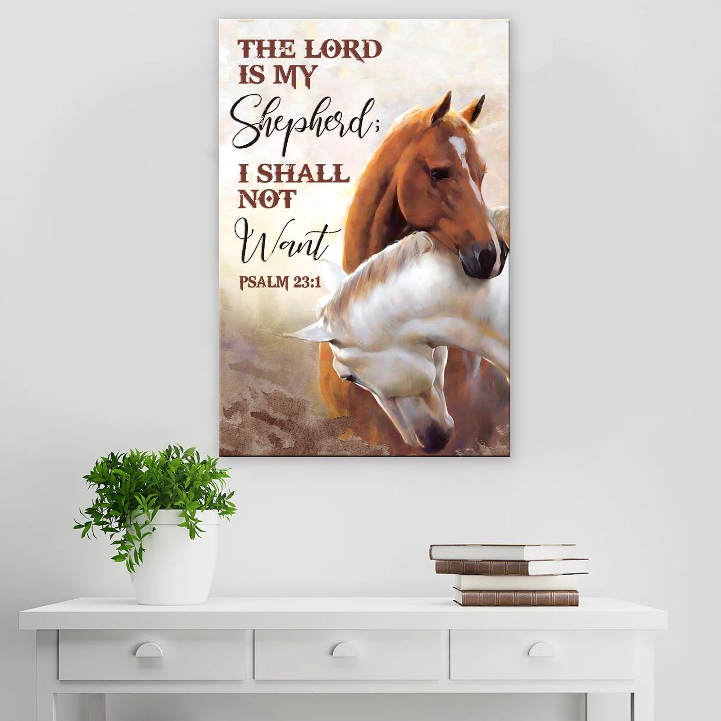 Lord Is My Shepherd Psalm 23 Faith Canvas Wall Art IV