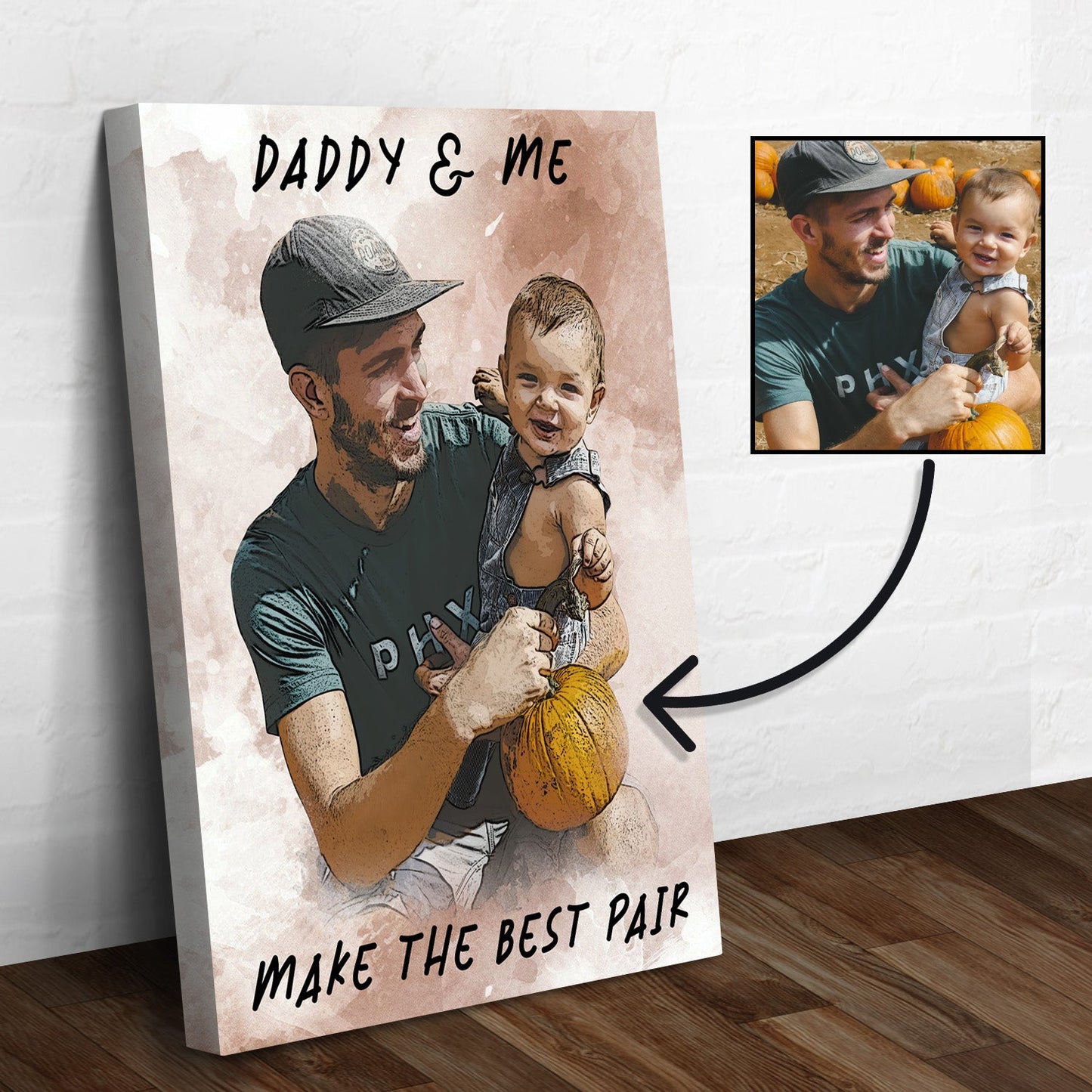 Daddy and Me Best Pair Canvas Wall Art