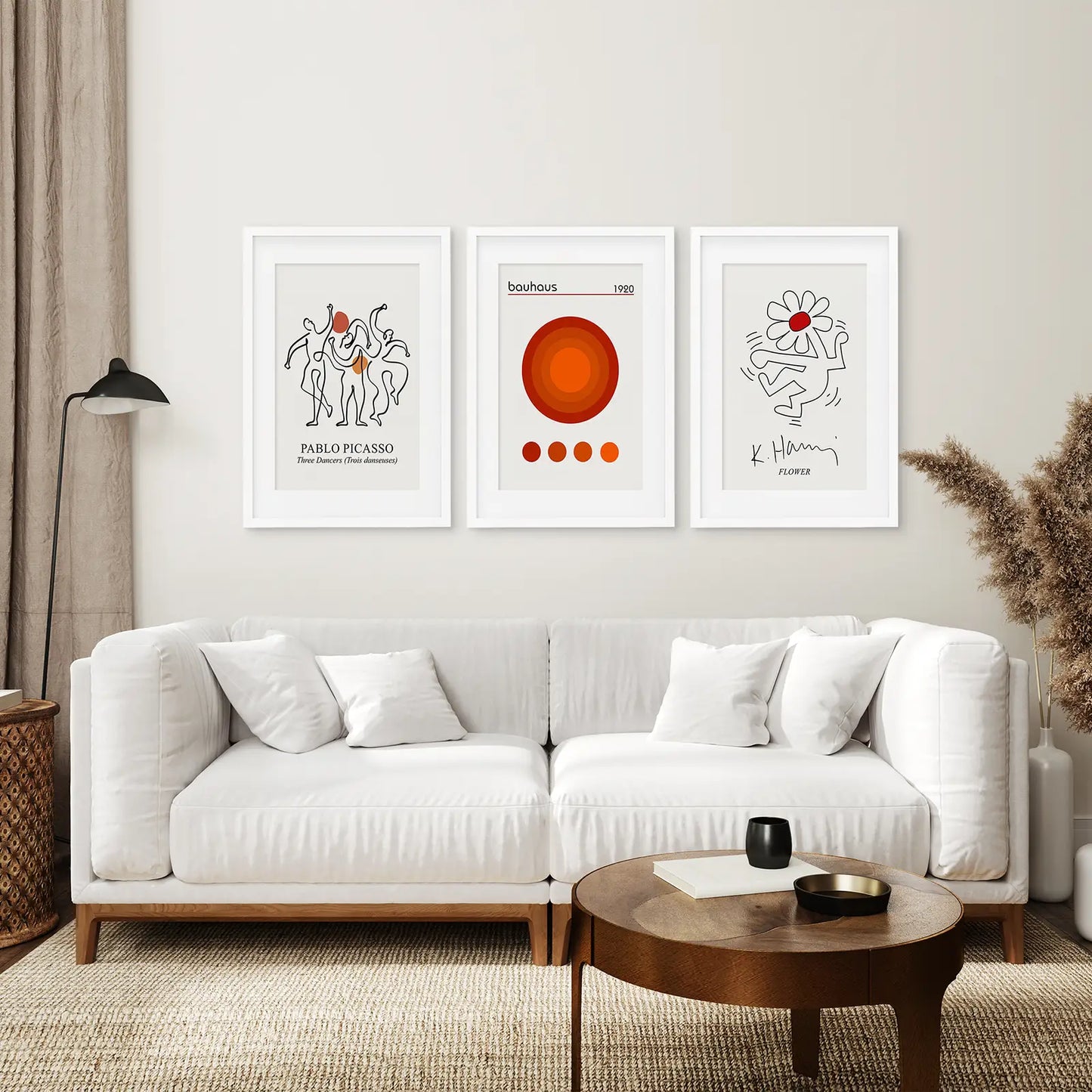 Abstract Line Art Wall Art Set of 3 Modern Prints
