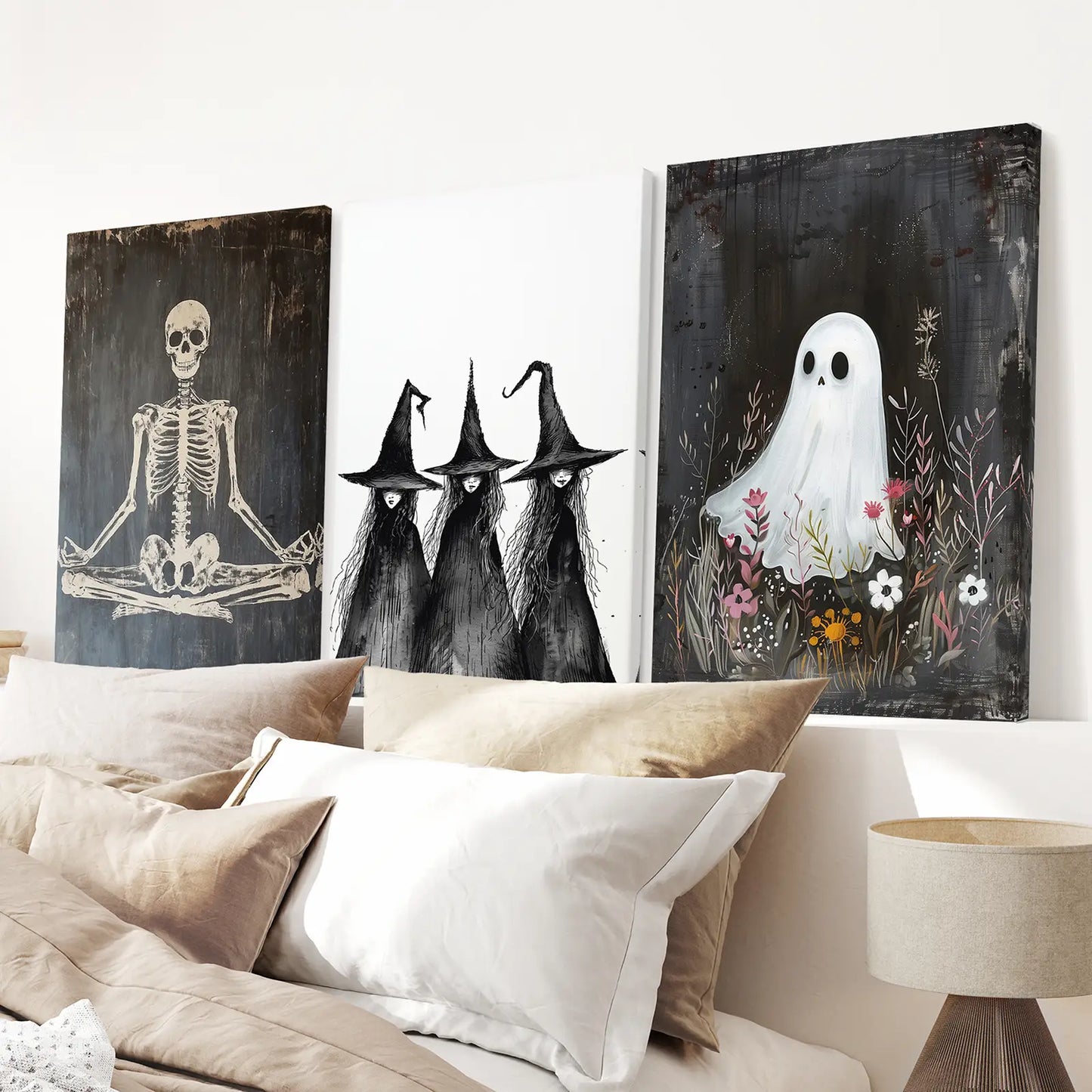 Halloween Witches Wall Art Print Set of 3