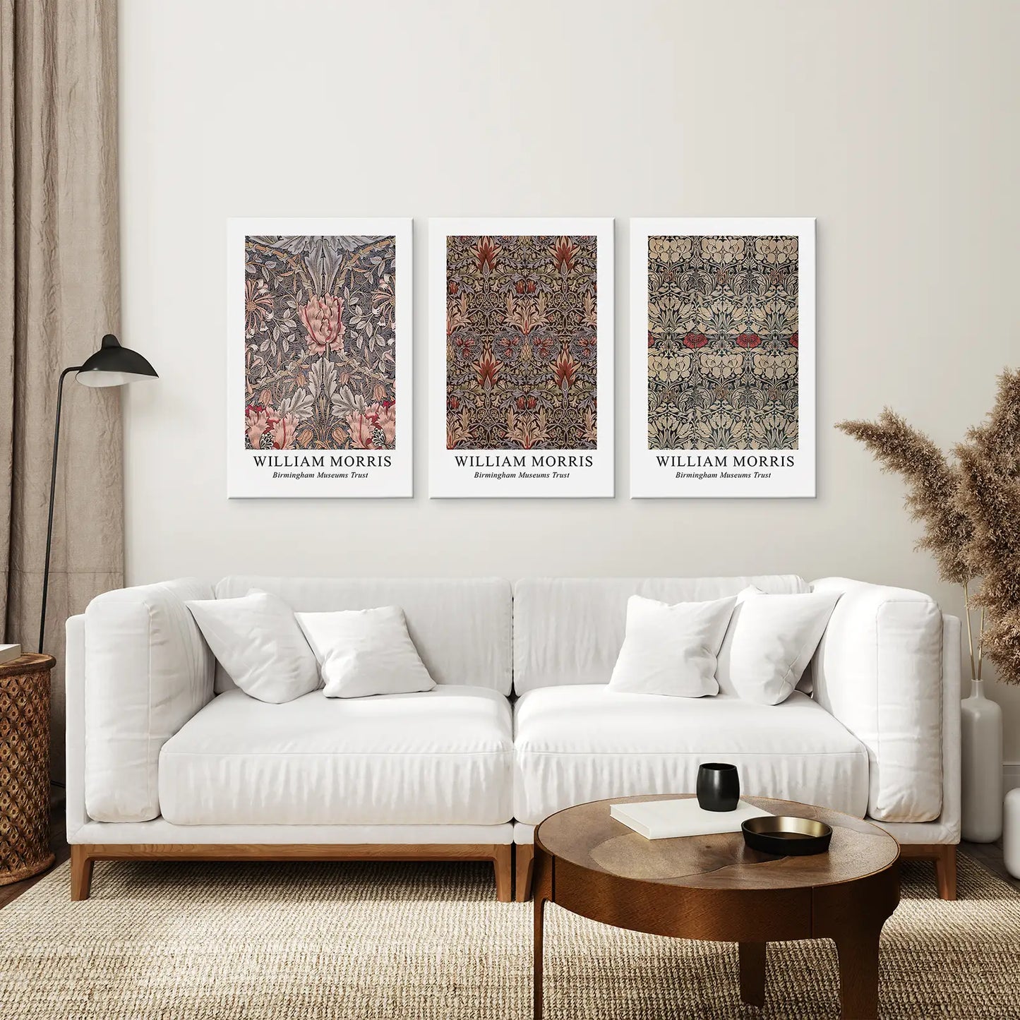 Vintage Floral Wall Art Set of 3 Exhibition Prints