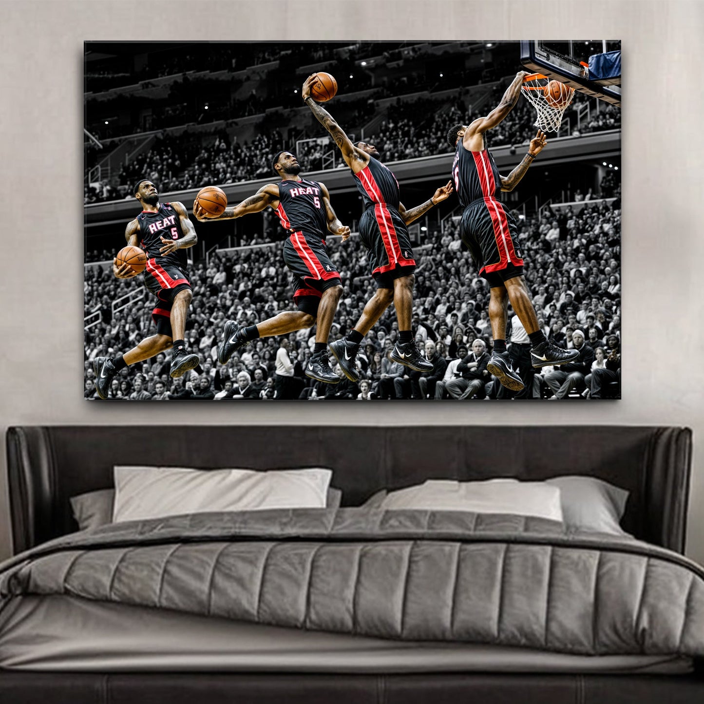 Momentum sports action canvas wall art with dynamic athletic motion in energetic composition