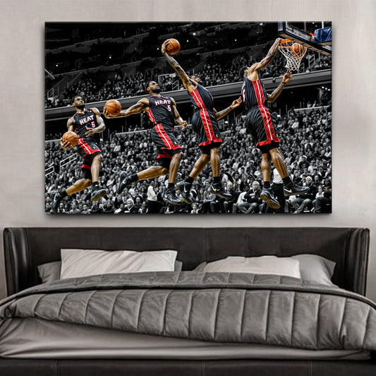 Momentum sports action canvas wall art with dynamic athletic motion in energetic composition
