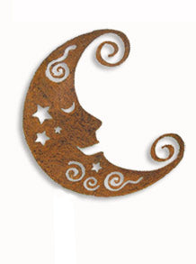 Crescent Moon Metal Wall Art, Indoor or Outdoor