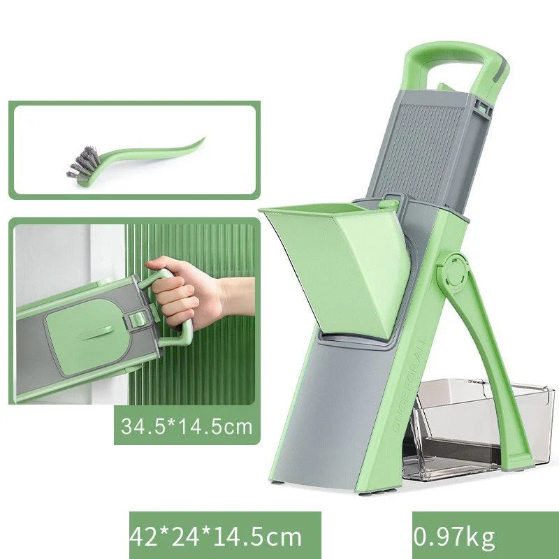 Multifunctional lemon slicer green first generation with size information and storage hook