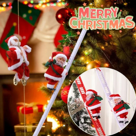 Multiple santa climbing decoration styles parachute ladder beads christmas display options