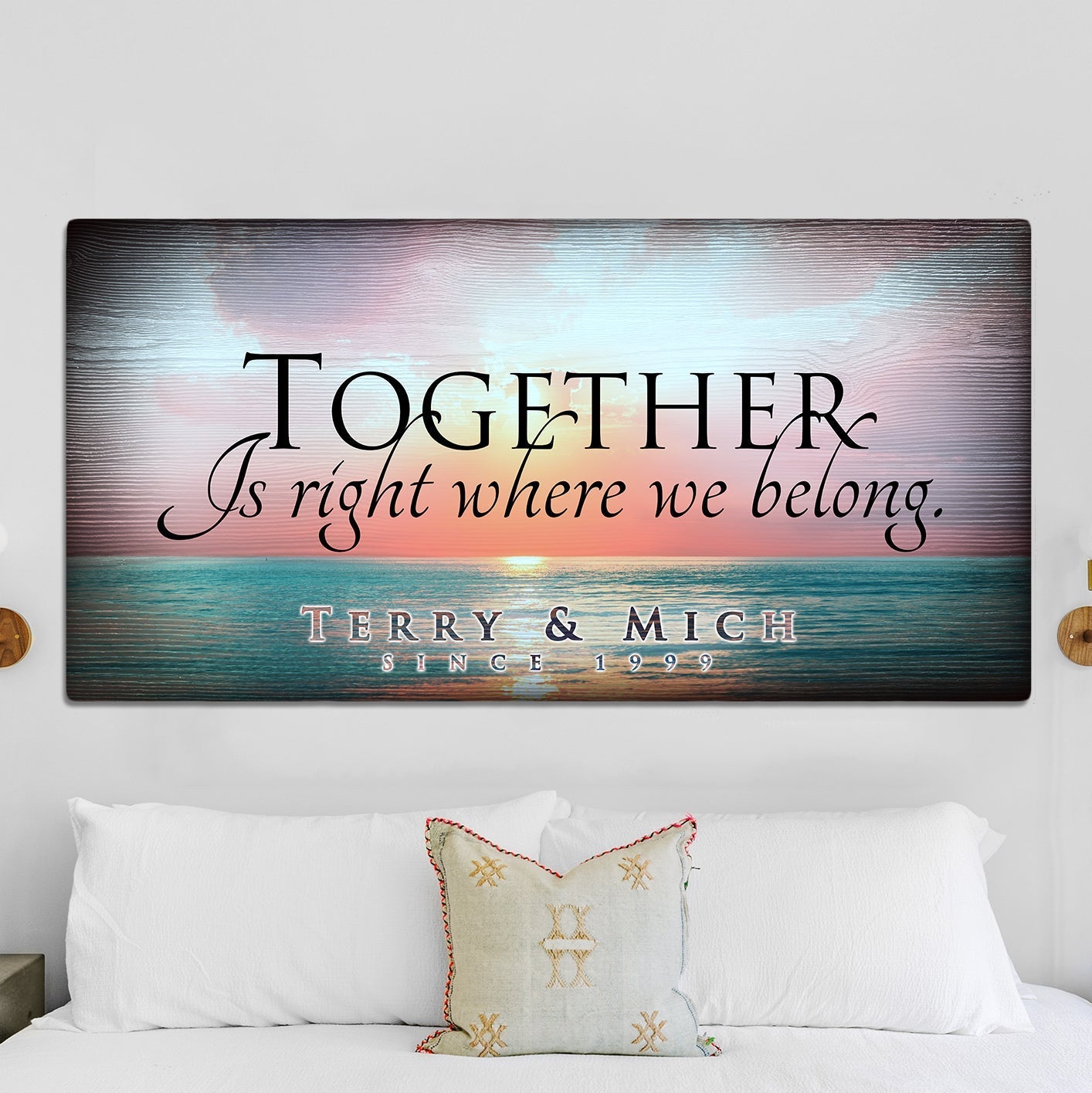 Together Couple Canvas Wall Art Sign